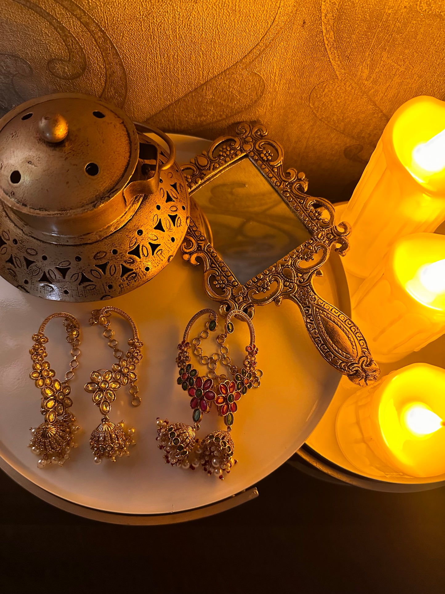 Meenakaari Kanphool Earrings