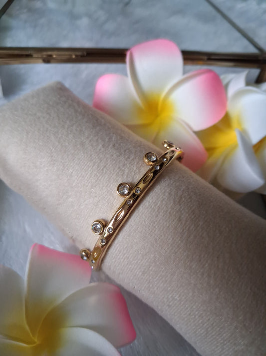 Crown Crsytal Anti Tarnish Thin Wrist bracelet