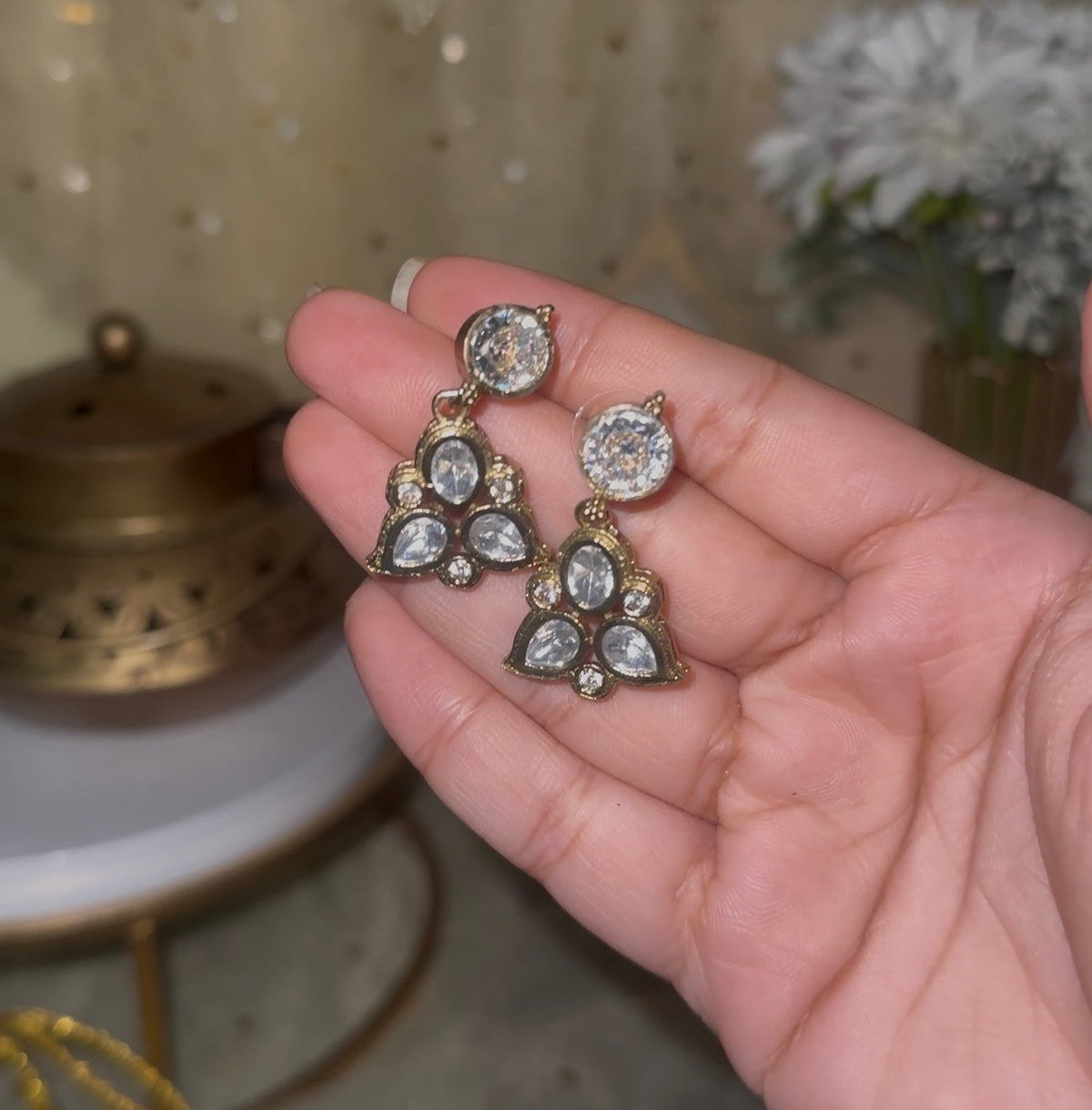 Lakshmi moissanite necklace set