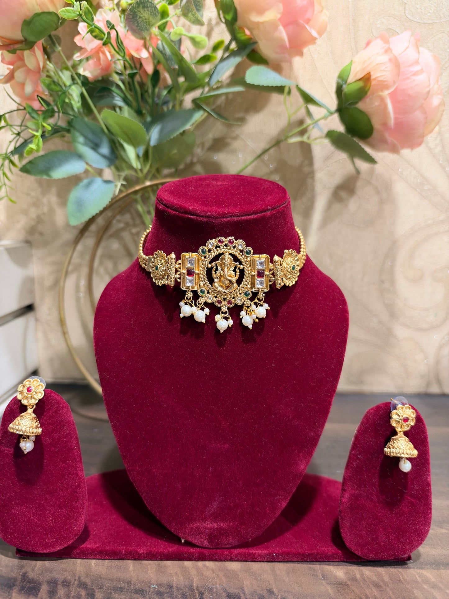Ganya Temple Choker Necklace Set