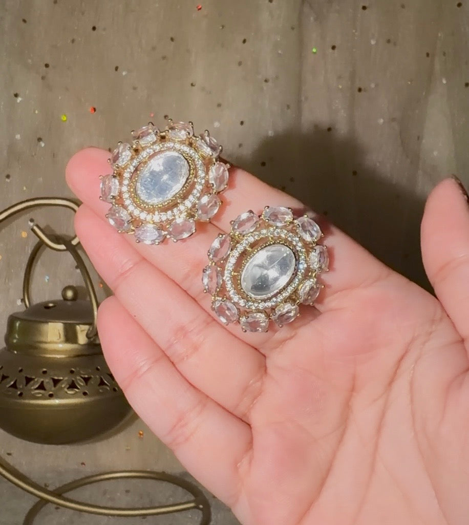 Sitara Moissanite Stud Earrings
