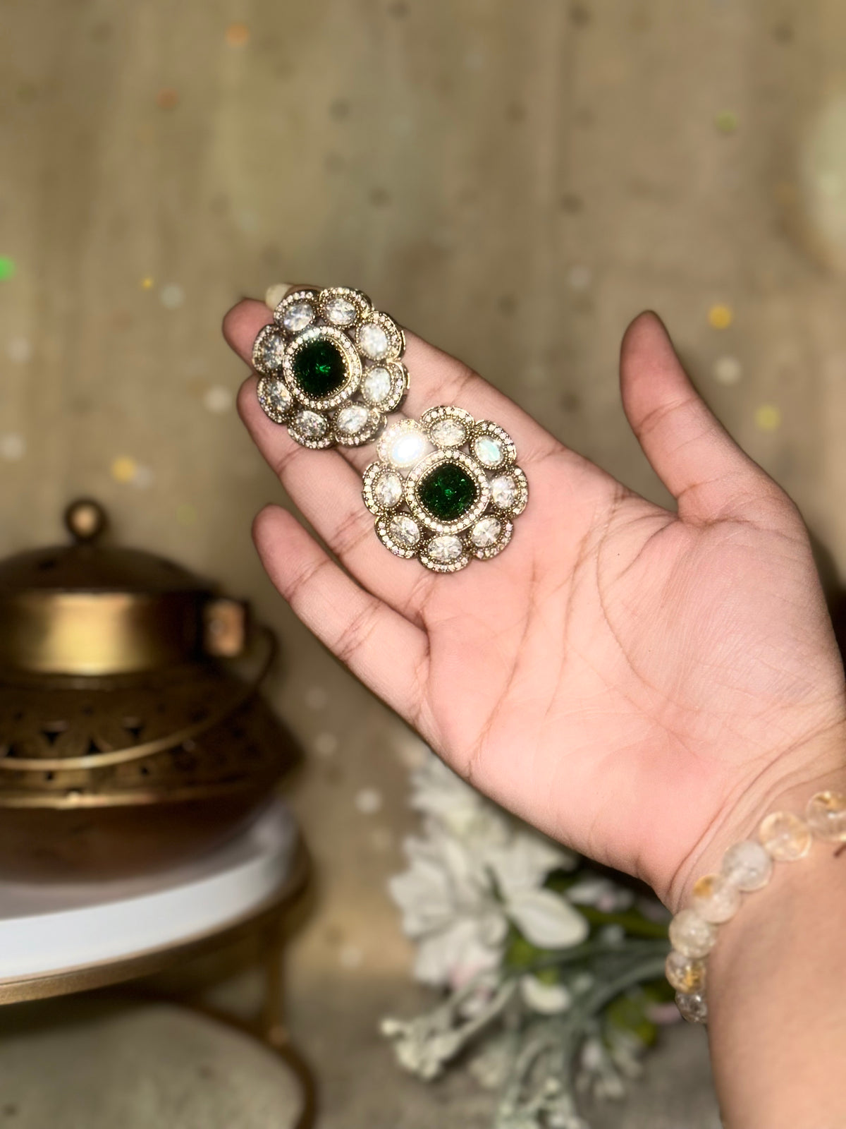 Mogra Moissanite Premium Indian Studs