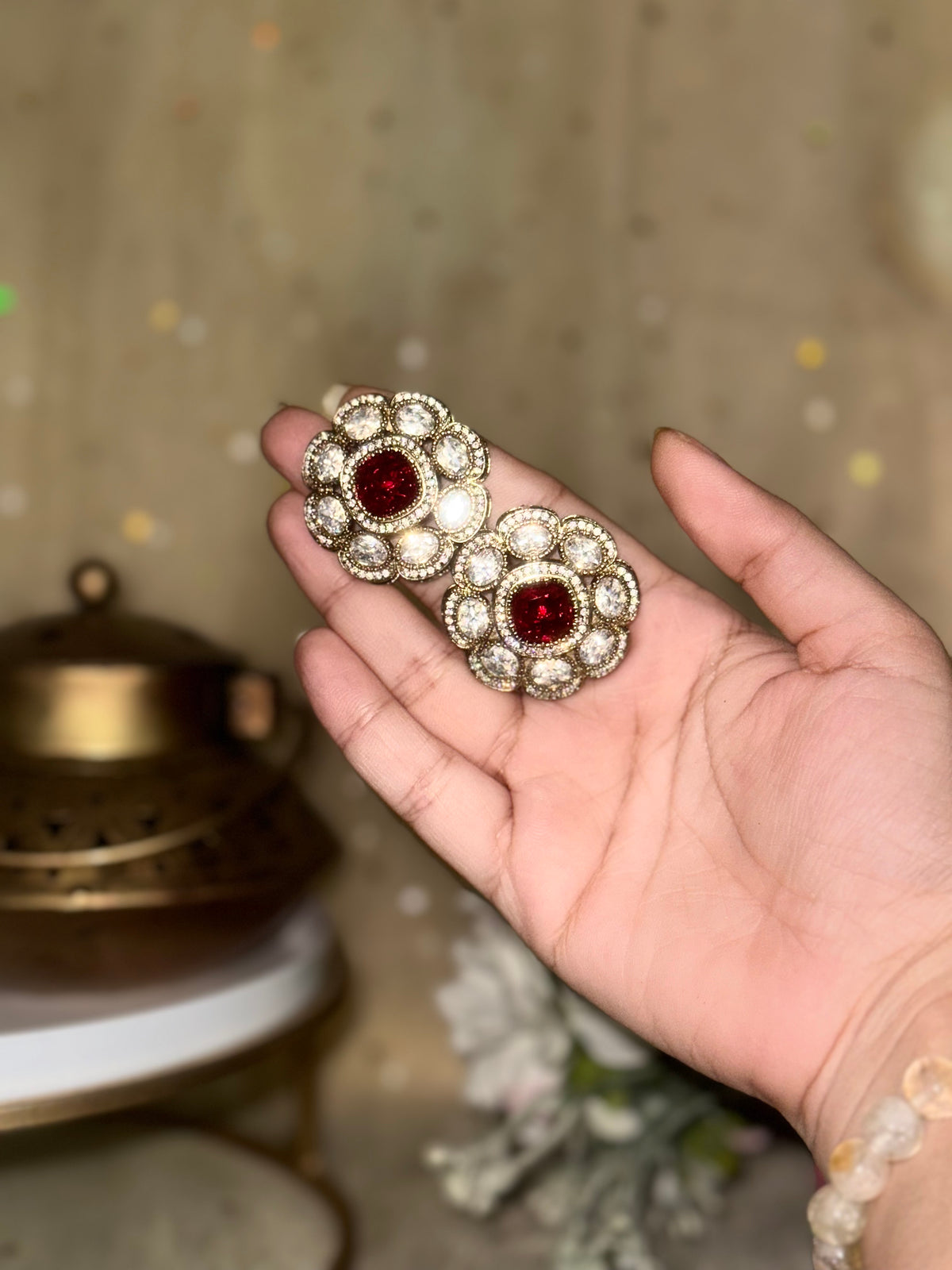 Mogra Moissanite Premium Indian Studs