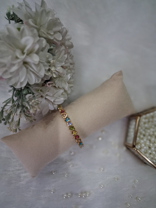 Rainbow heart AntiTarnish Bracelet