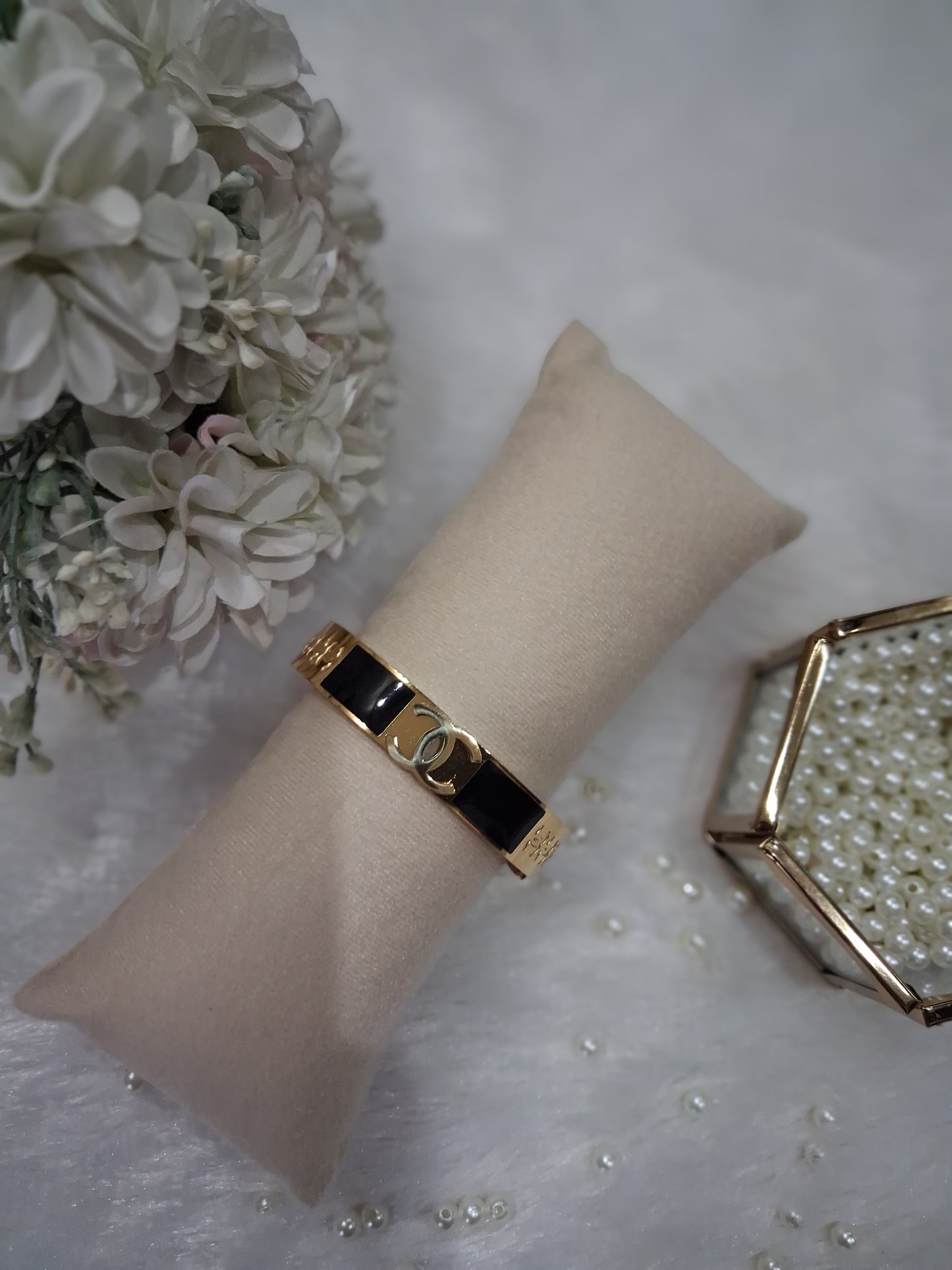 Chanel Black Anti Tarnish Bracelet