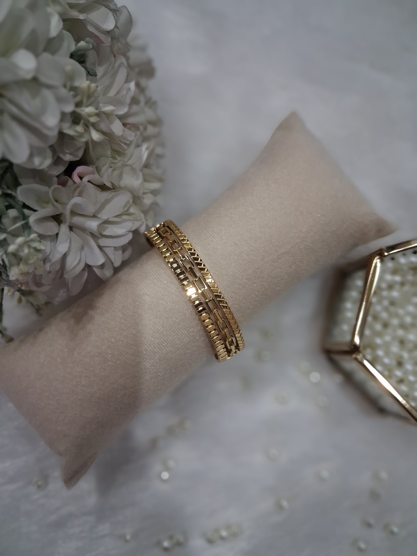 Tripple layer chain Anti Tarnish Bracelet