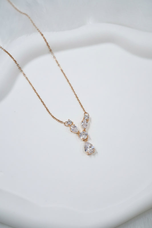 Y shape Crystal AntiTarnish Pendant