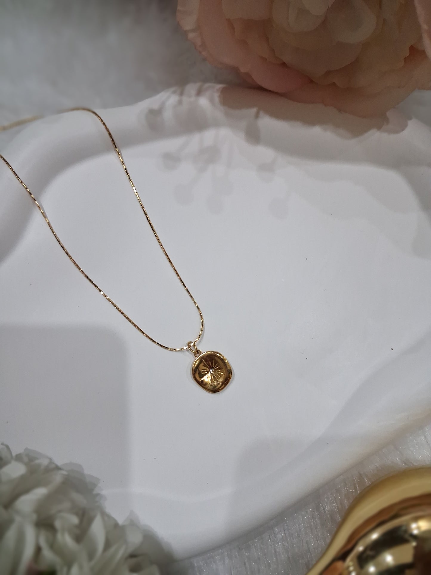 Solid Gold Charm AntiTarnish Chain