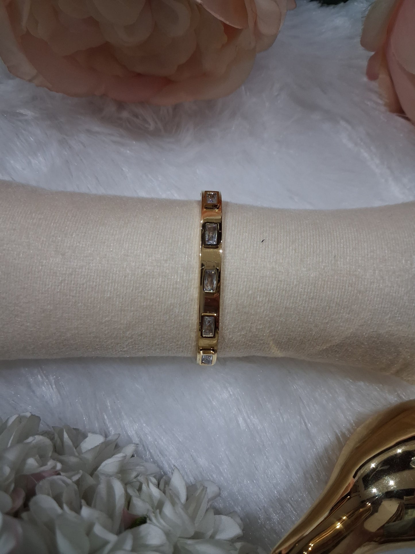 Chunky solitaire Anti Tarnish Baby Bracelet