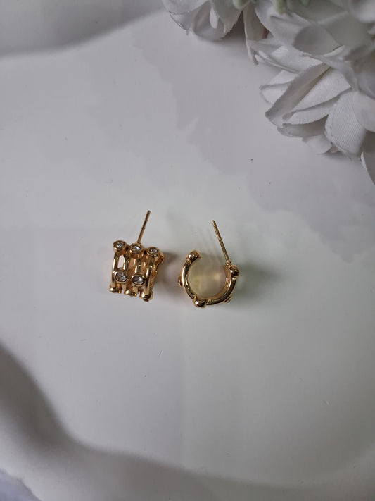 Layered Anti Tarnish Small Hoops