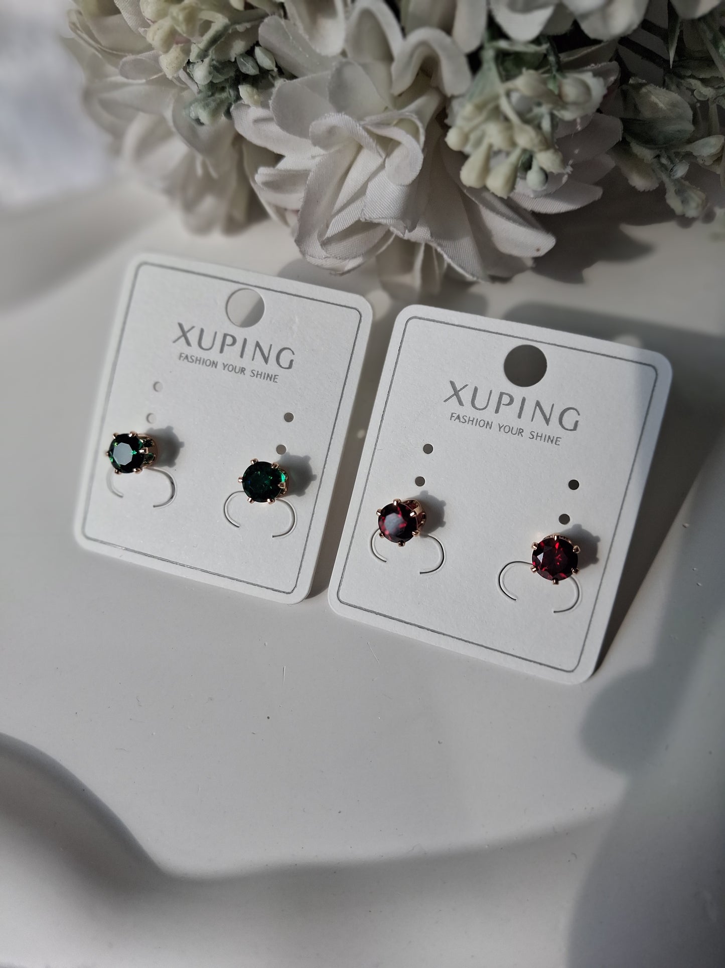 Dark toned Crystal Studs