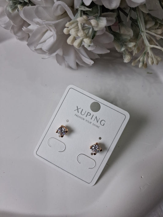 White Crystal Studs
