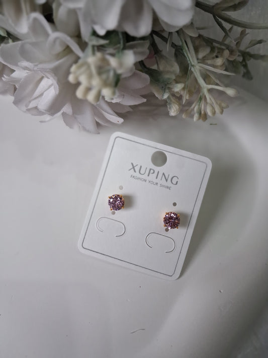 Light Pink Crystal Studs