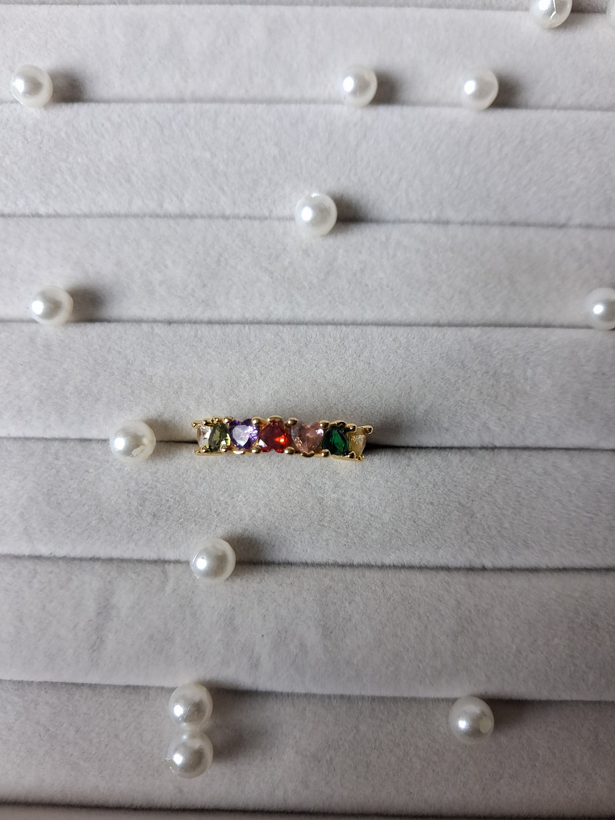 Rainbow adjustable band ring ￼01