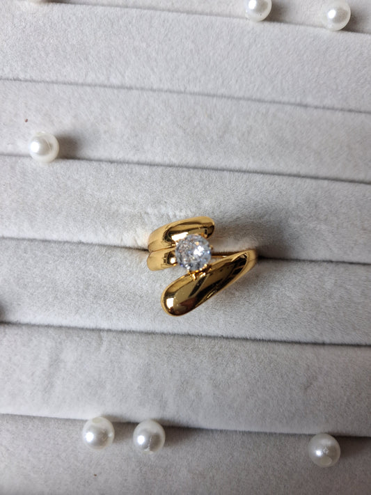 Lina Crystal AntiTarnish Adjustable Ring