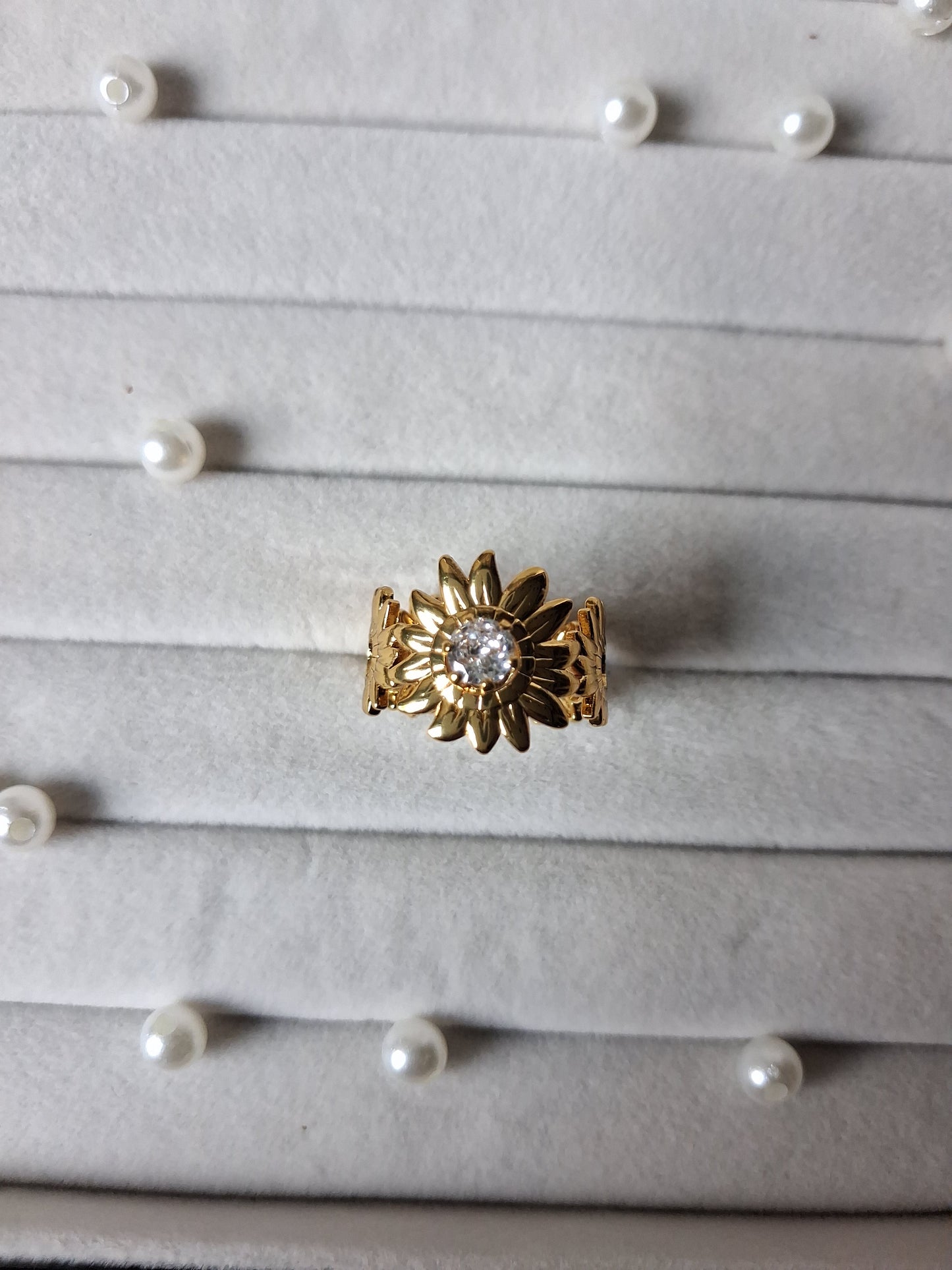 Floral Dream Adjustable Anti Tarnish Ring