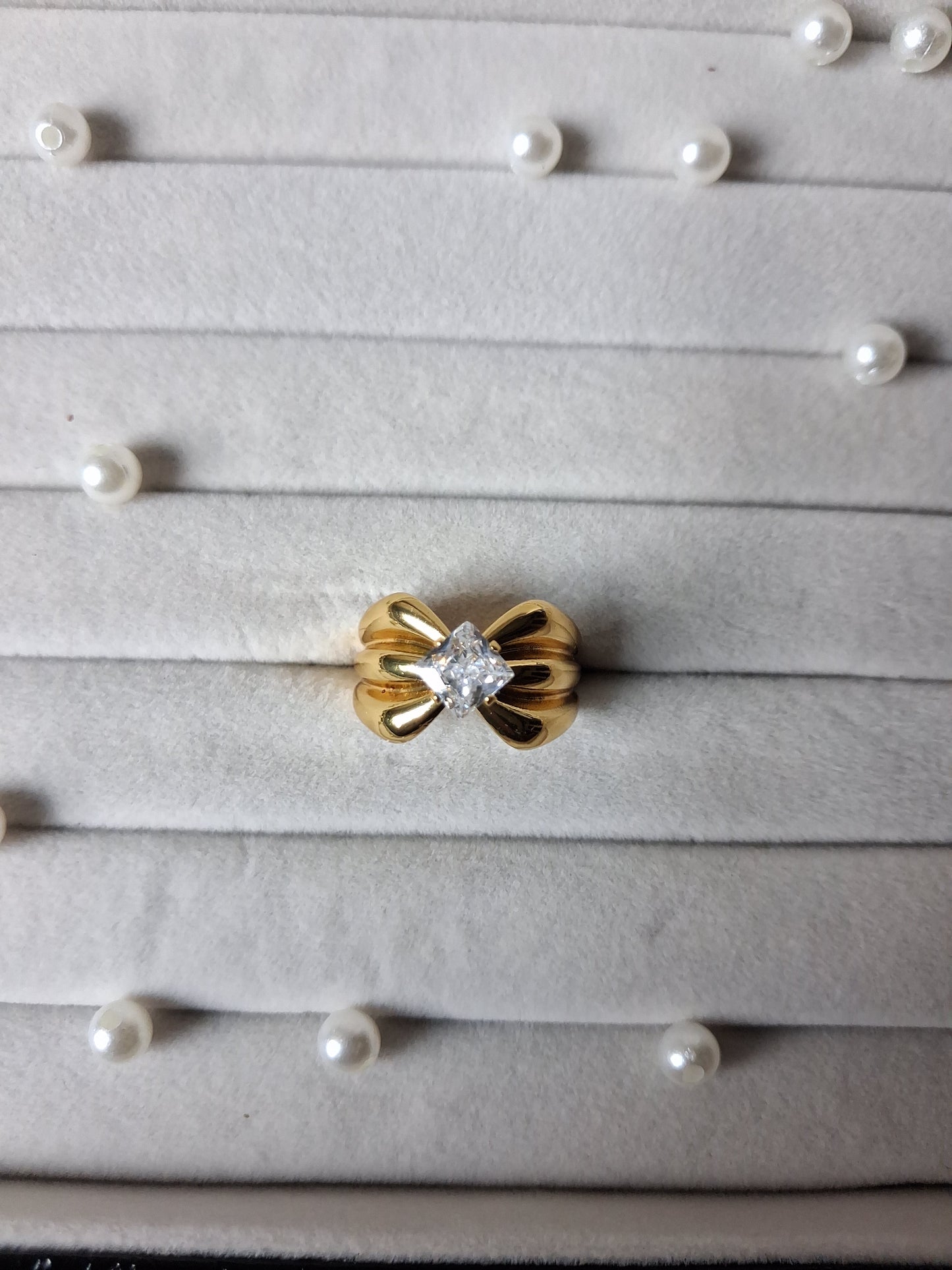 Cluster AD AntiTarnish Adjustable Ring