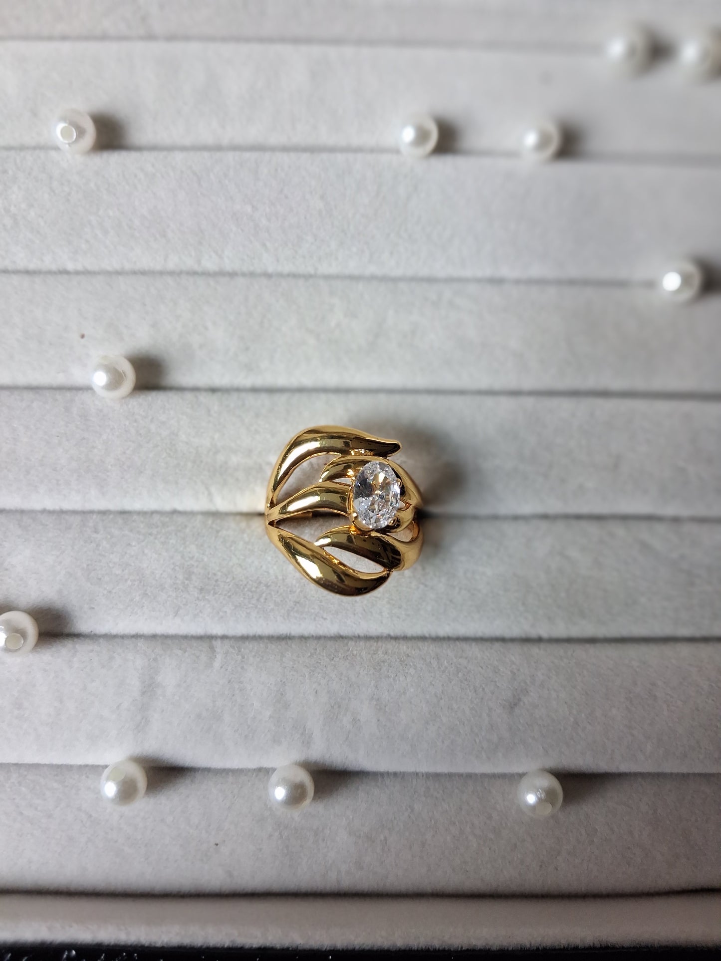 Layered Anti Tarnish Adjustable Ring
