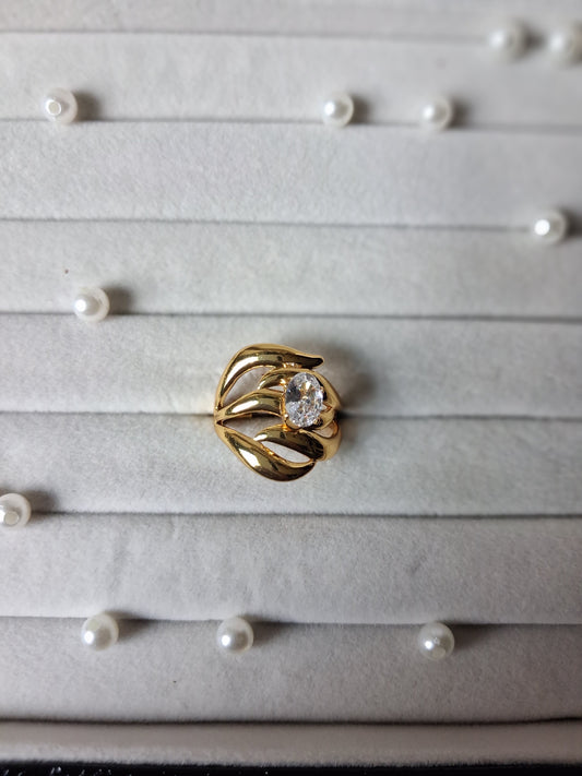 Layered Anti Tarnish Adjustable Ring