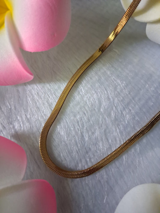 chunky patterned gold plated Anti Tarnish chain