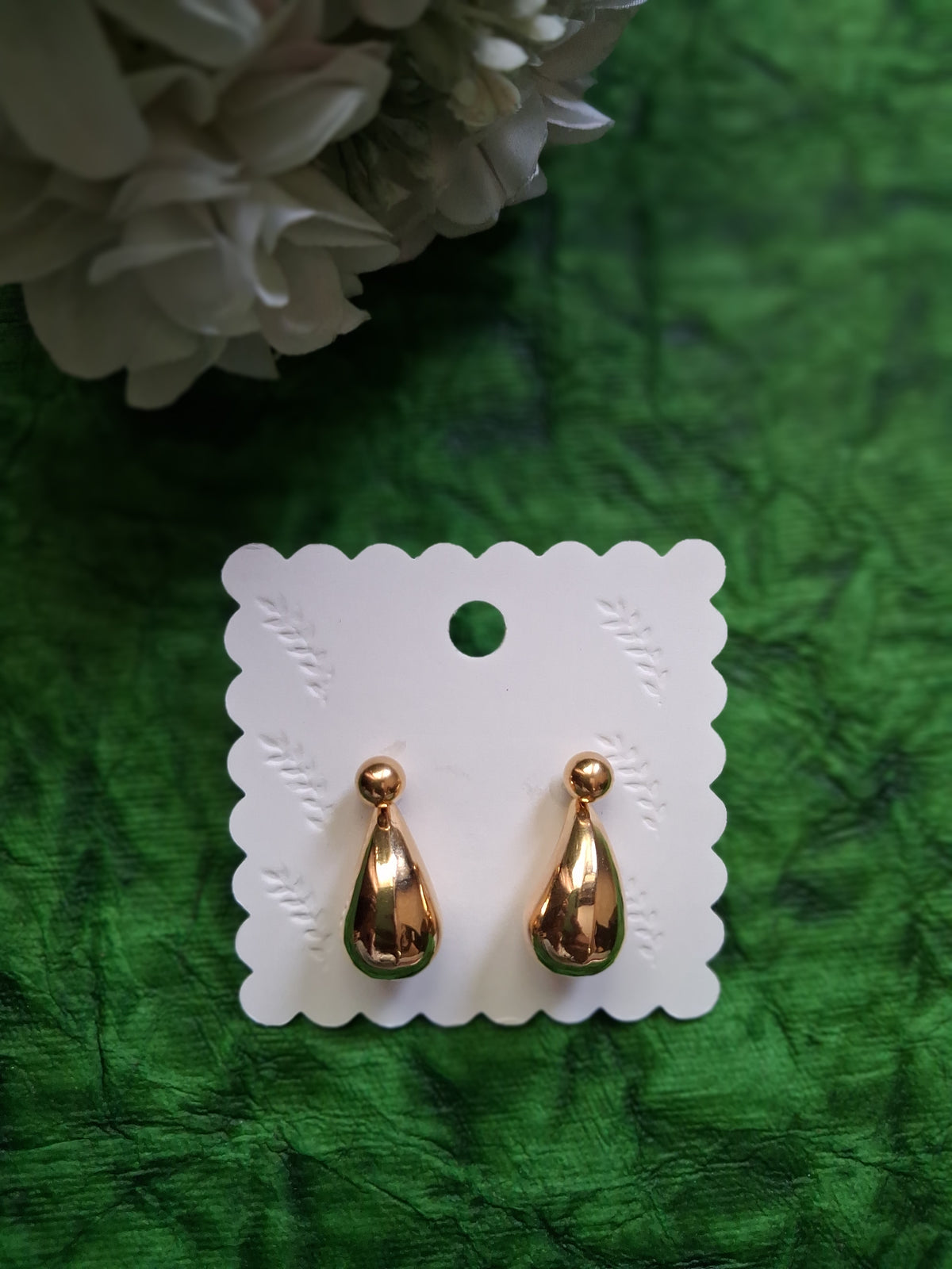 BallDrop solid Gold Anti Tarrnish Earrings