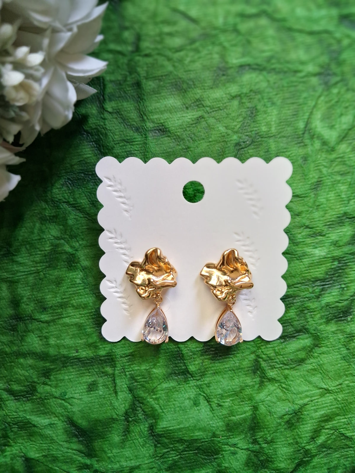 ButterFly crystal drop AntiTarnish Earring