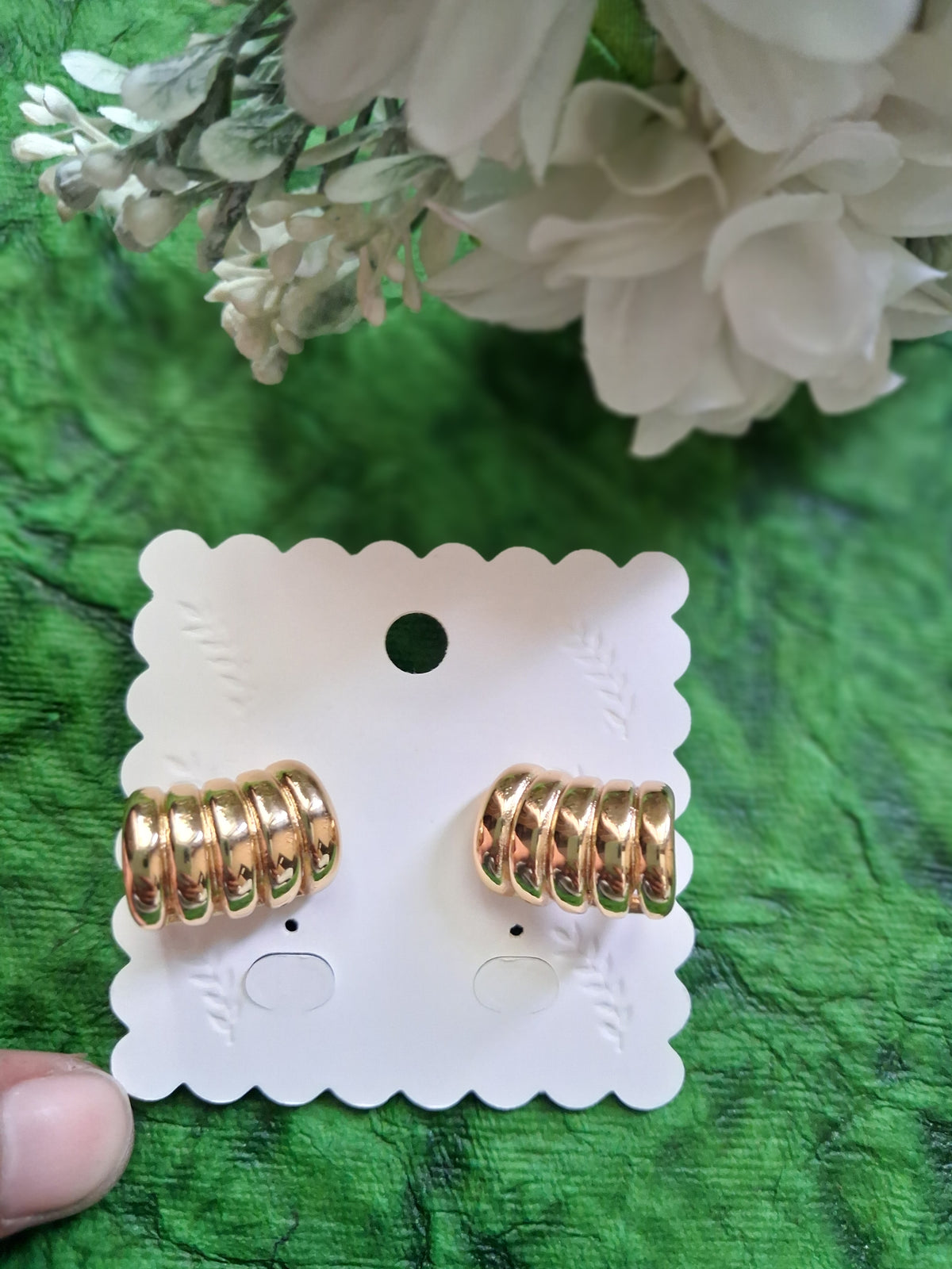 Spiral Solid Gold Earrings