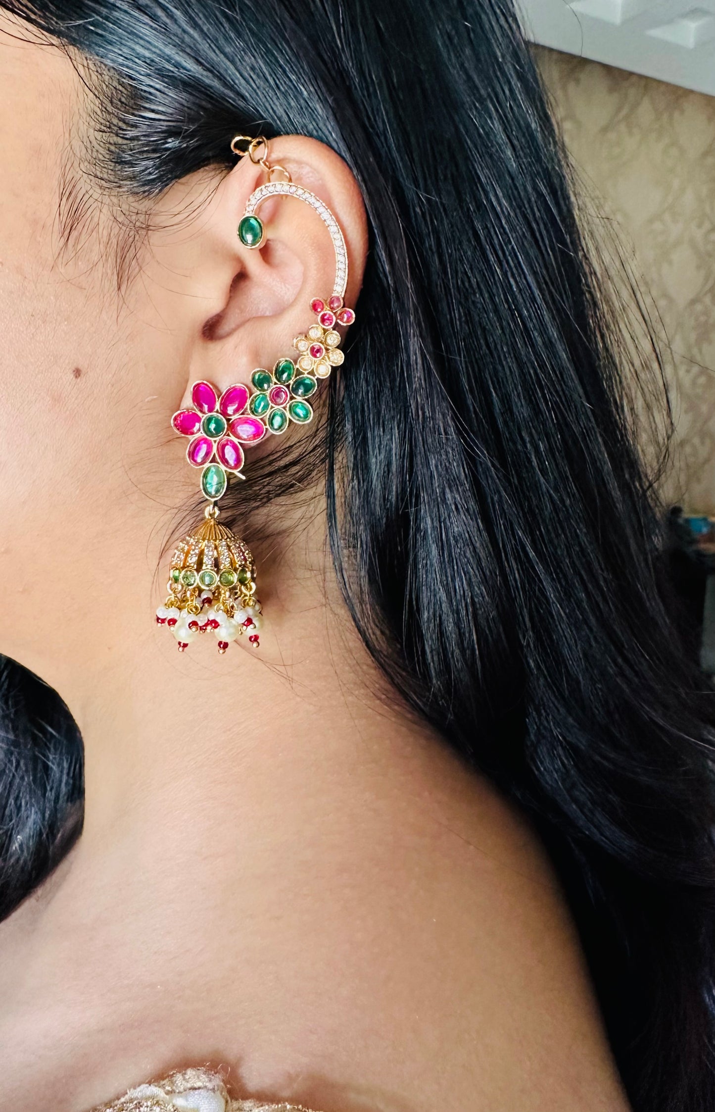 Meenakaari Kanphool Earrings