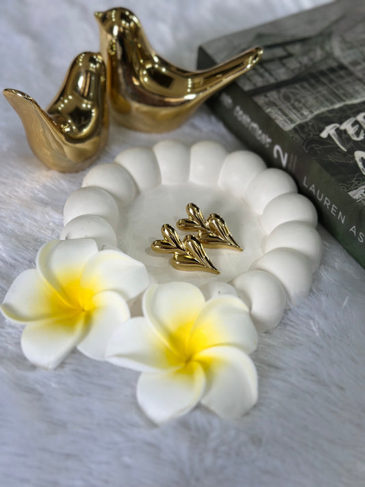 Double heart earrings