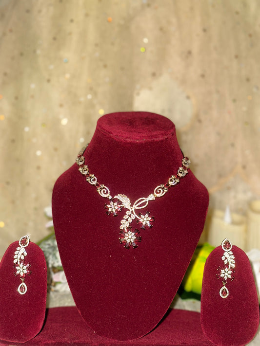Floral AD Necklace Set