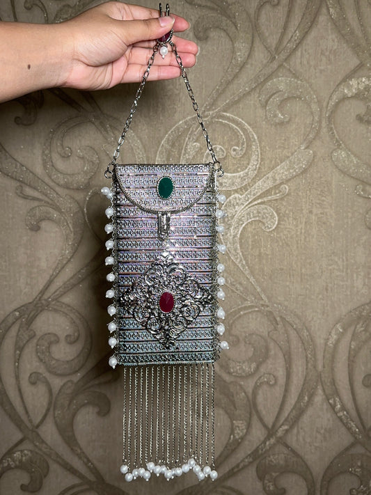 Silver Metal Bag