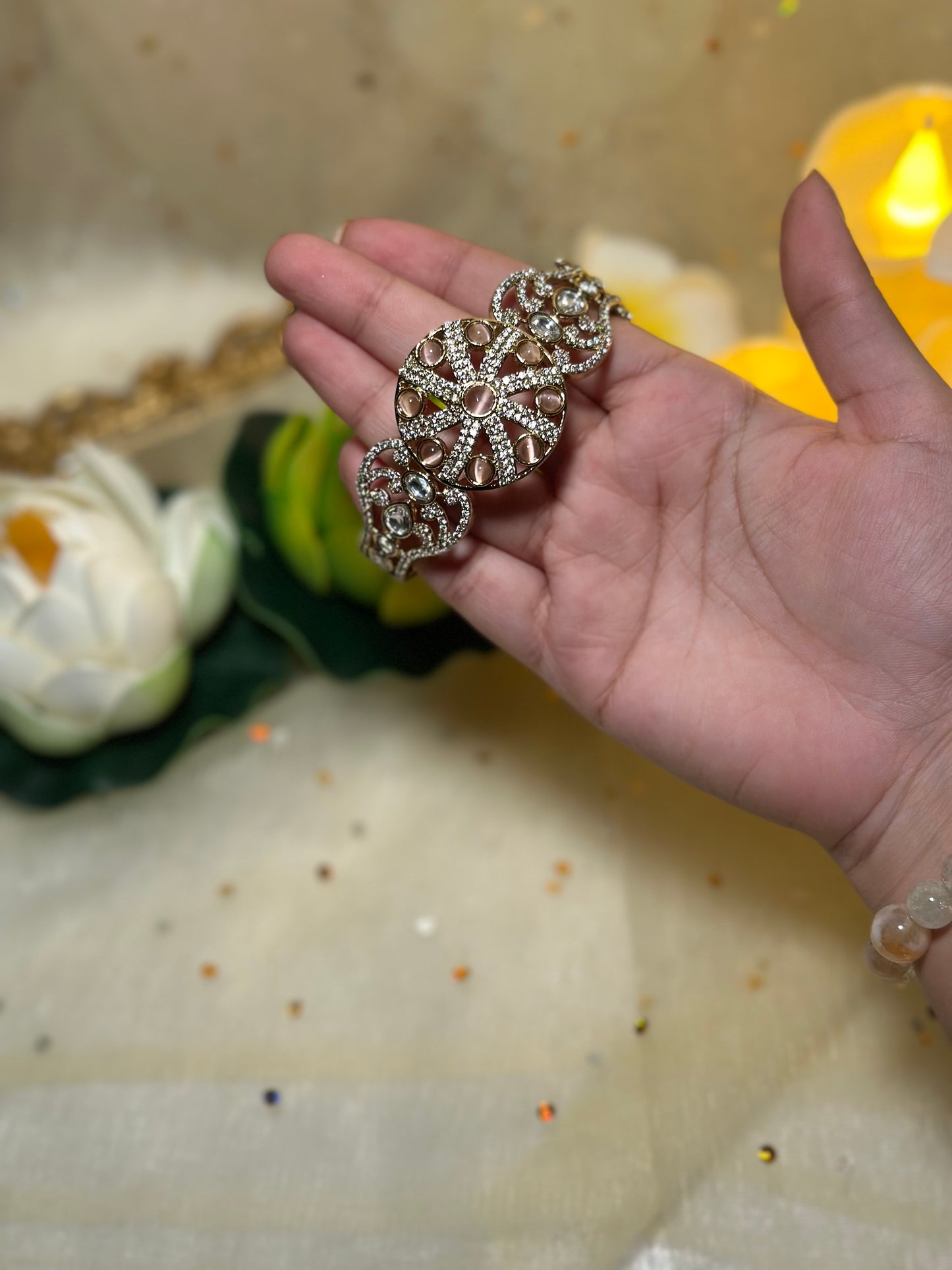 Phool Rajwada Moissanite AD Bracelet