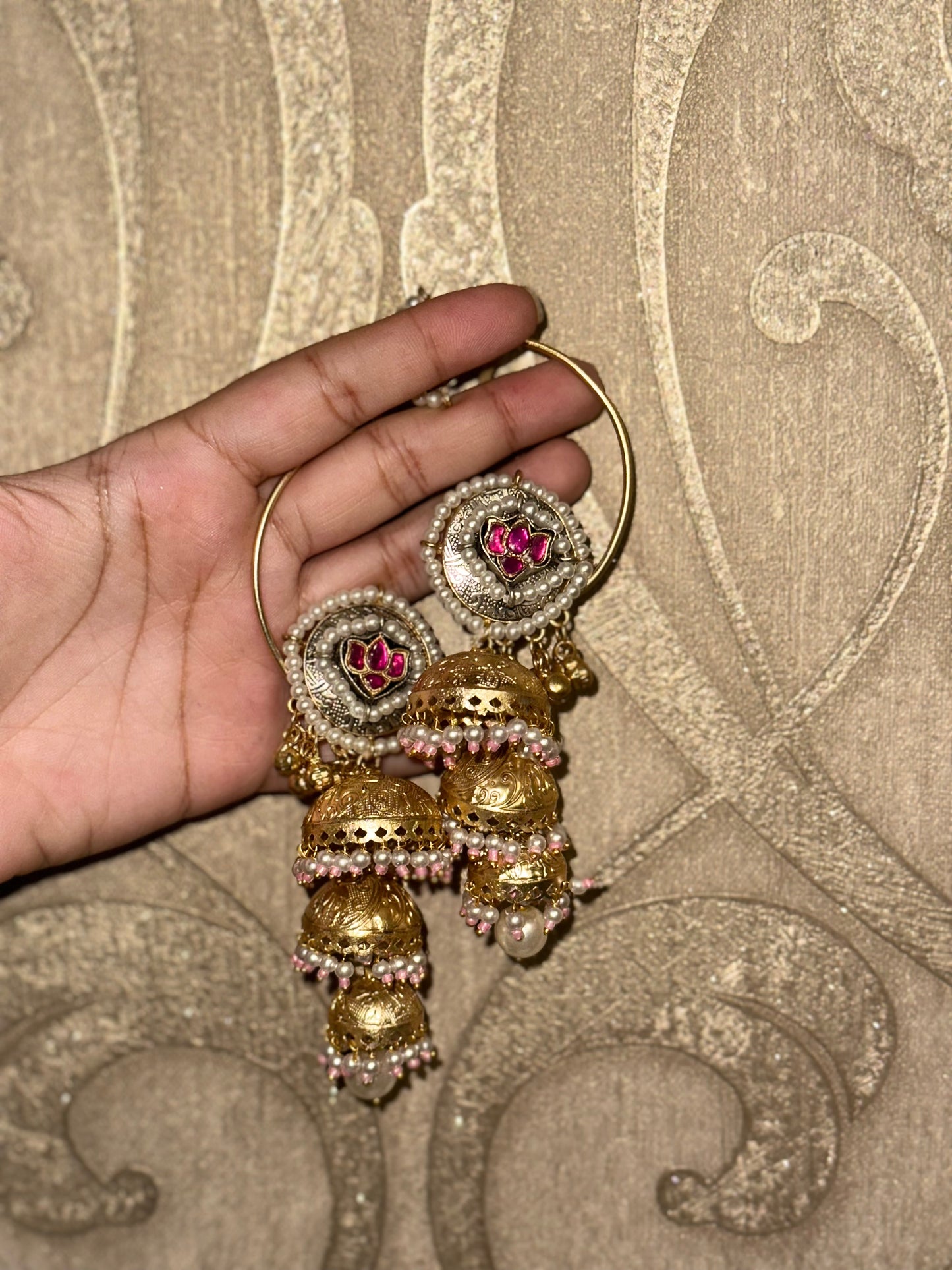 Rekha Brass kashmiri Earcuffs