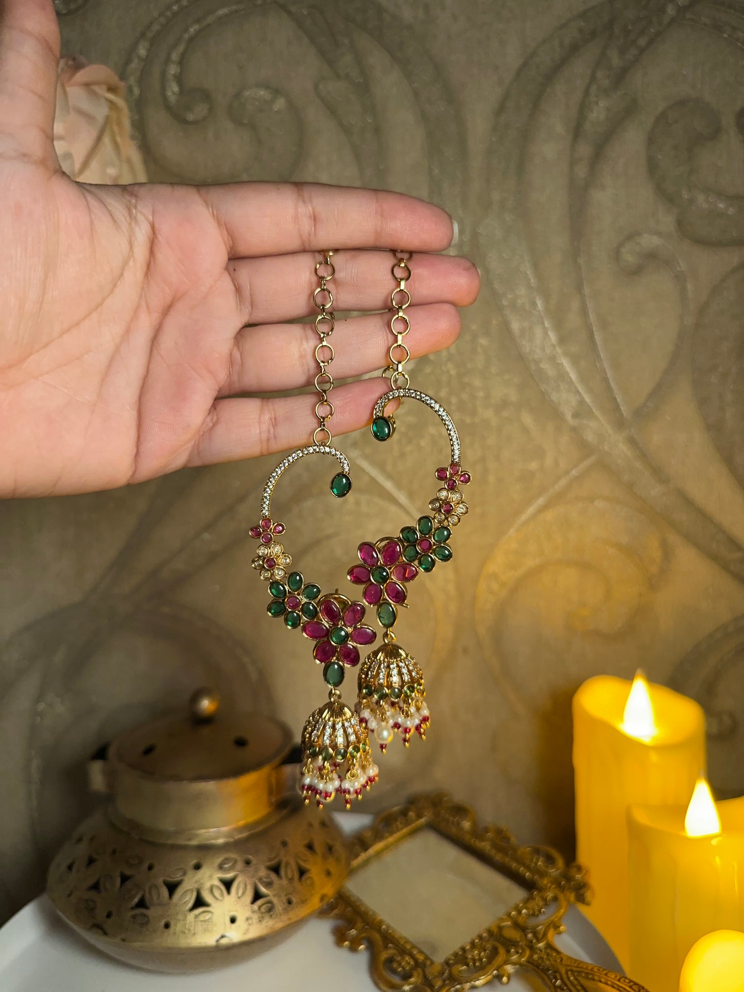 Meenakaari Kanphool Earrings