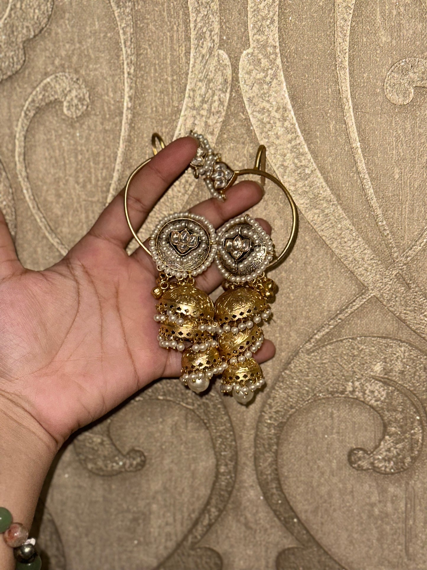 Rekha Brass kashmiri Earcuffs