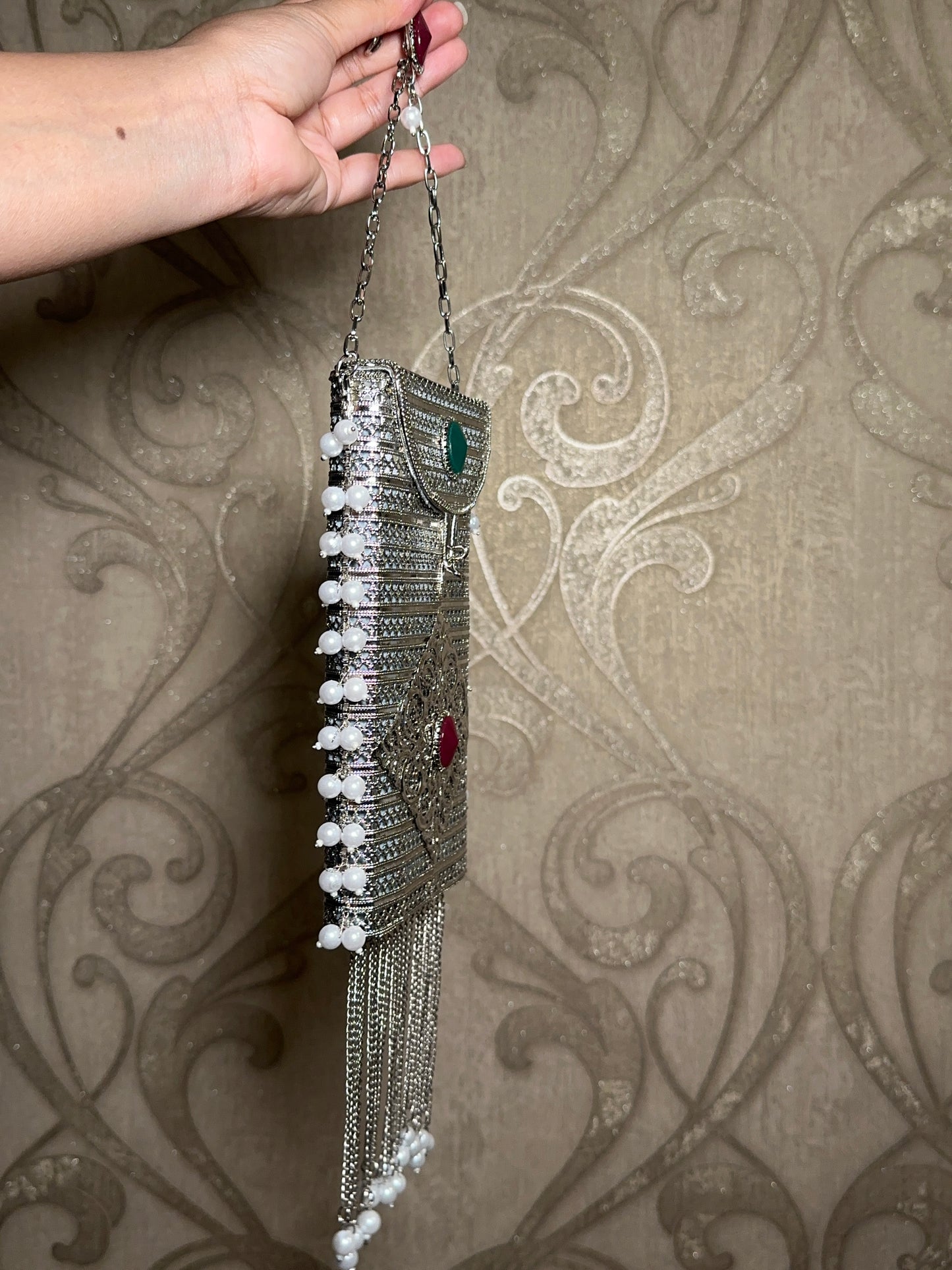 Silver Metal Bag