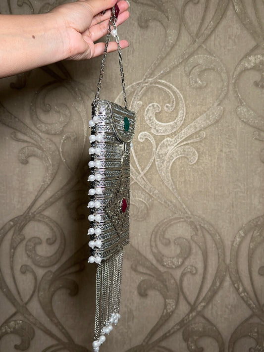 Silver Metal Bag