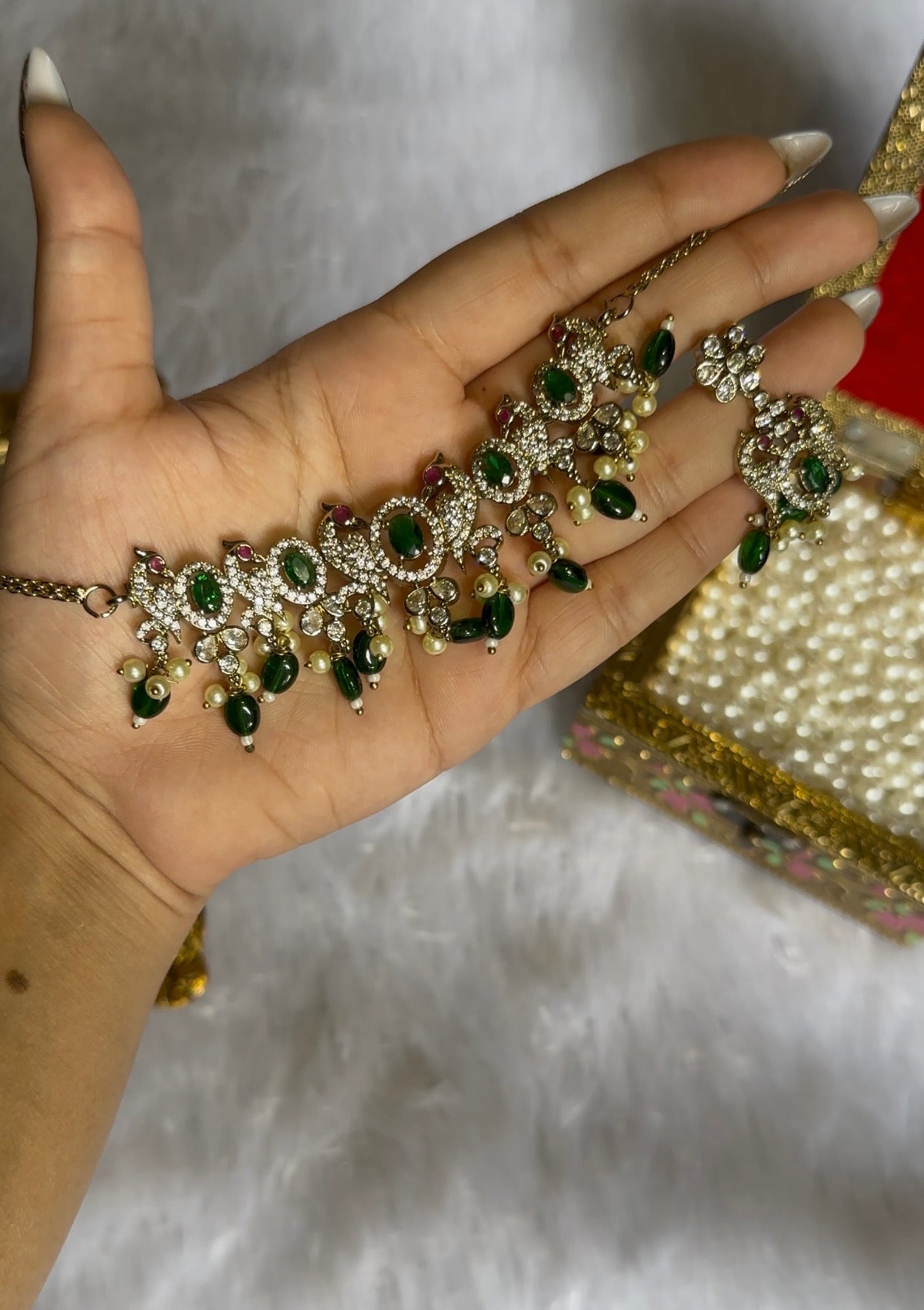 Panchi AD Necklace Set