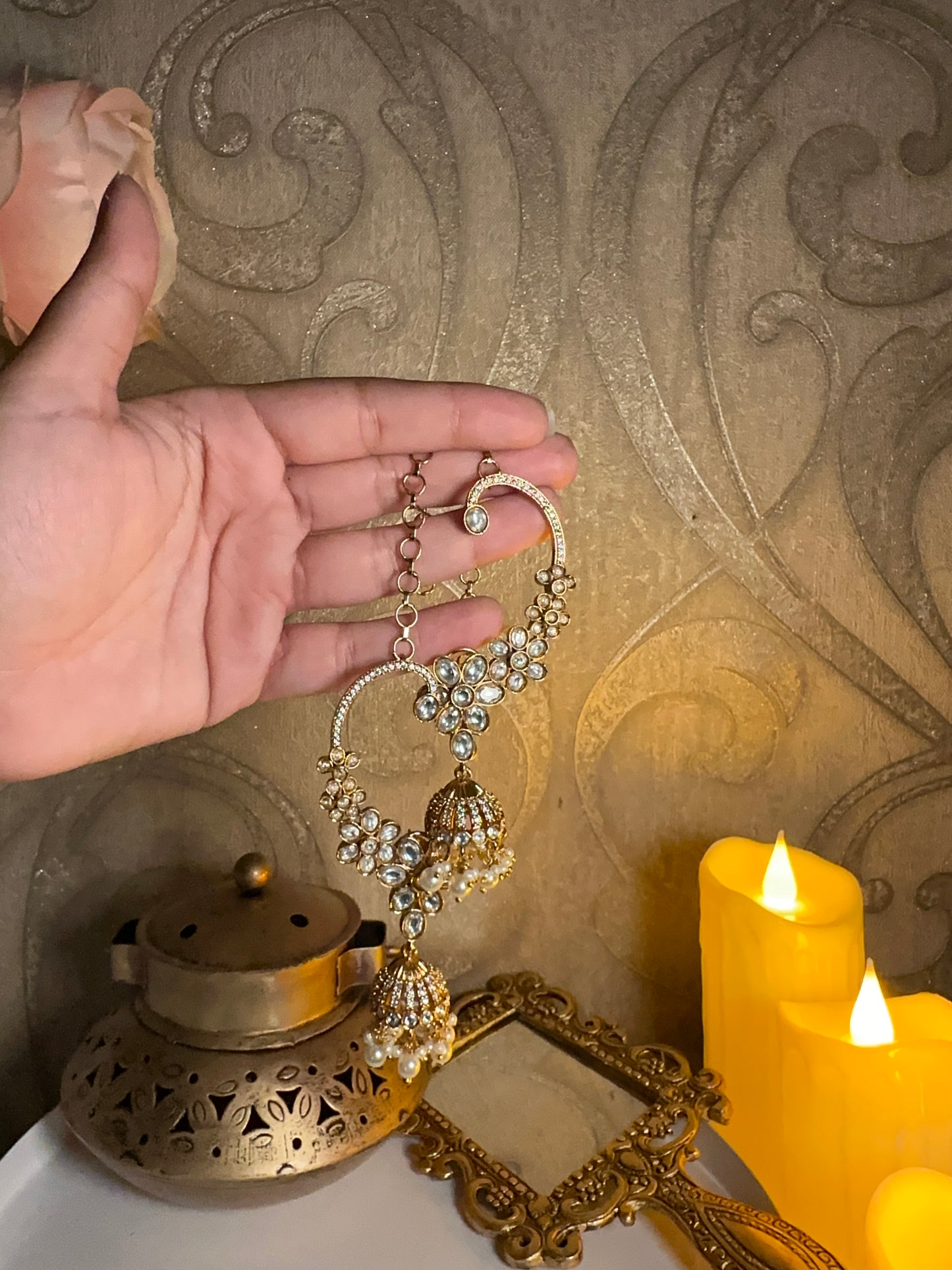 Meenakaari Kanphool Earrings