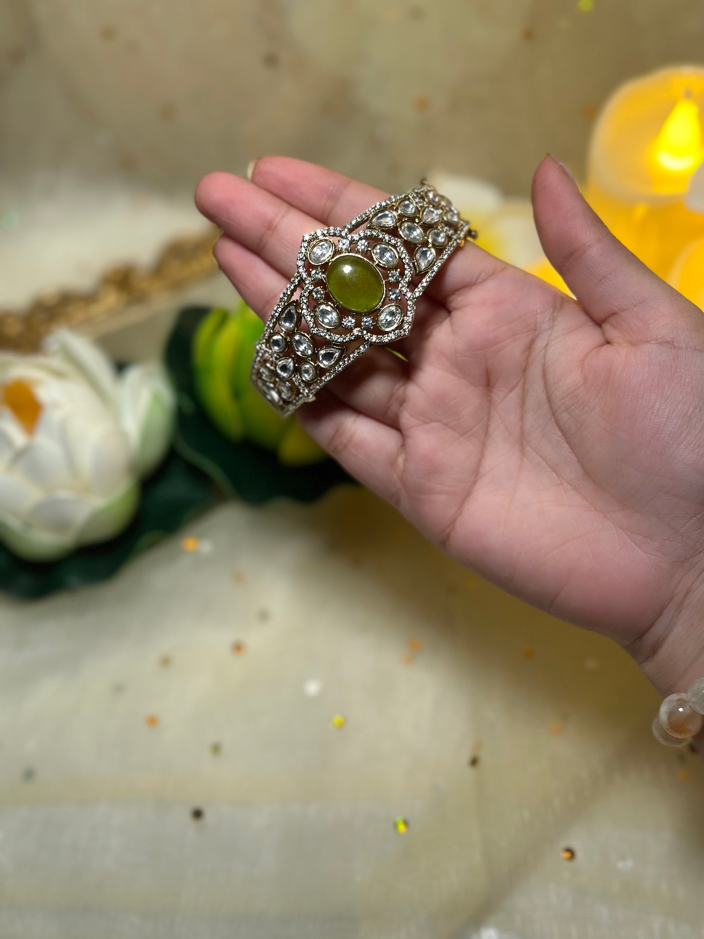 Rajwada doublet Moissanite bracelet
