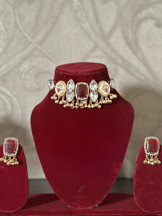 Kashmiri brass choker set