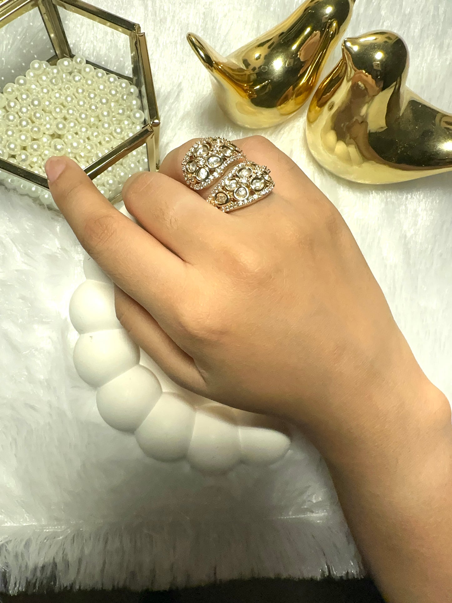Moissanite Cocktail Ring