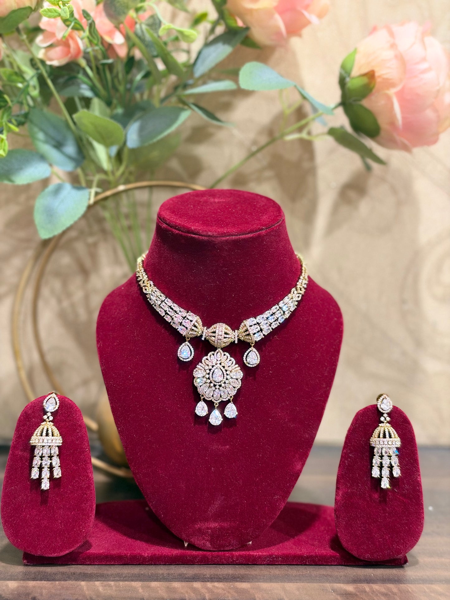 Chandni AD Shimmering Necklace set