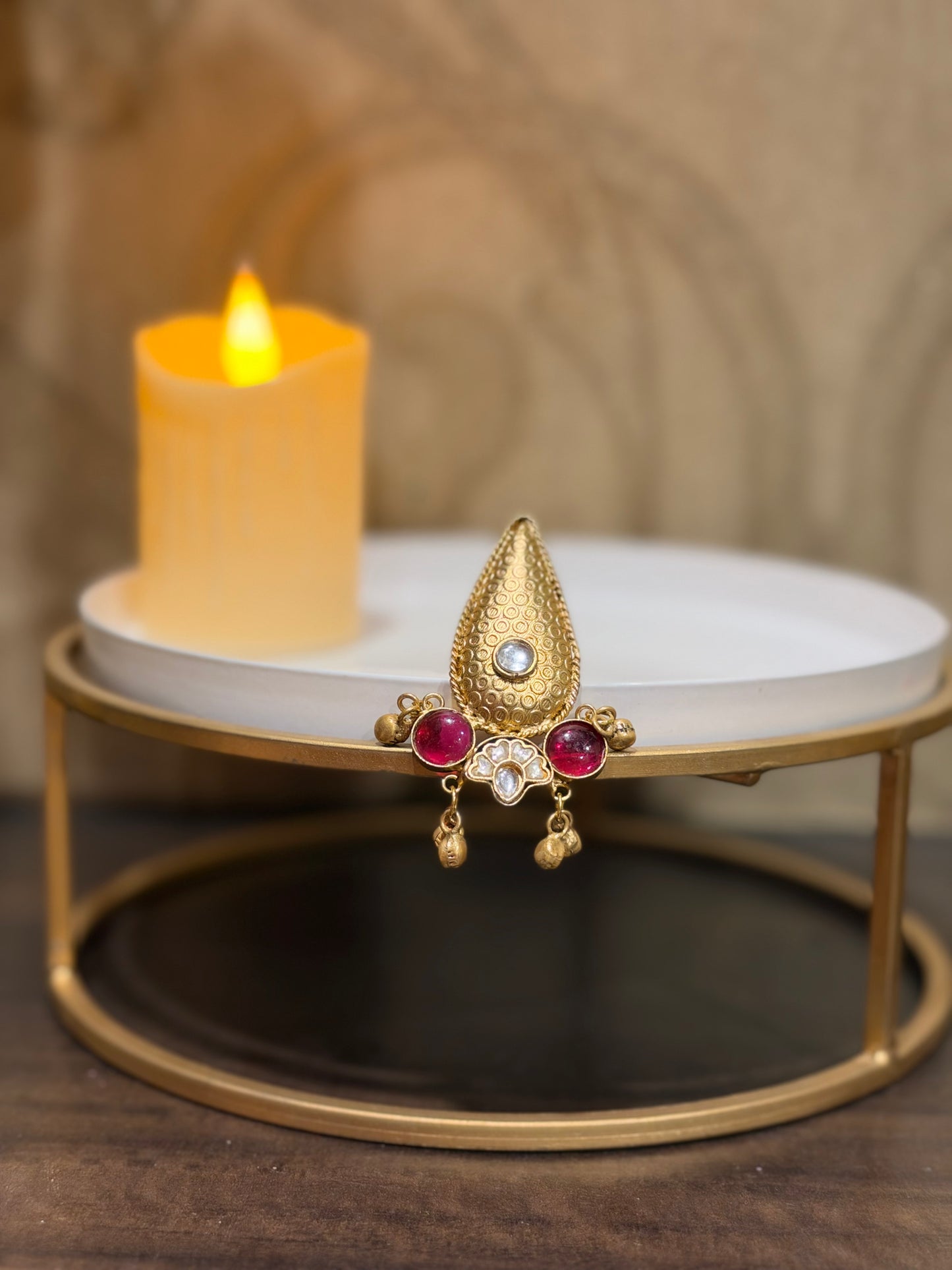 Shaurya Ghunghroo Brass Meenakari Ring