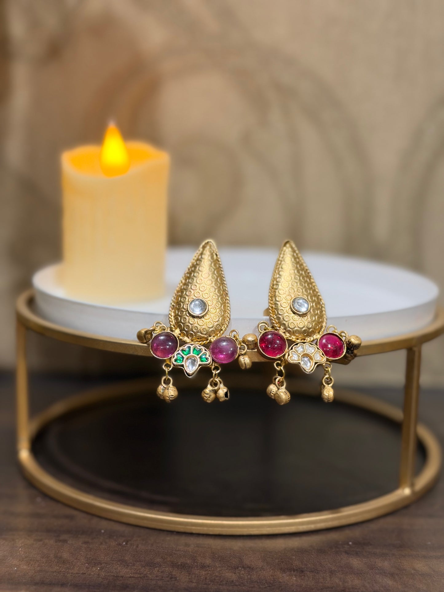 Shaurya Ghunghroo Brass Meenakari Ring