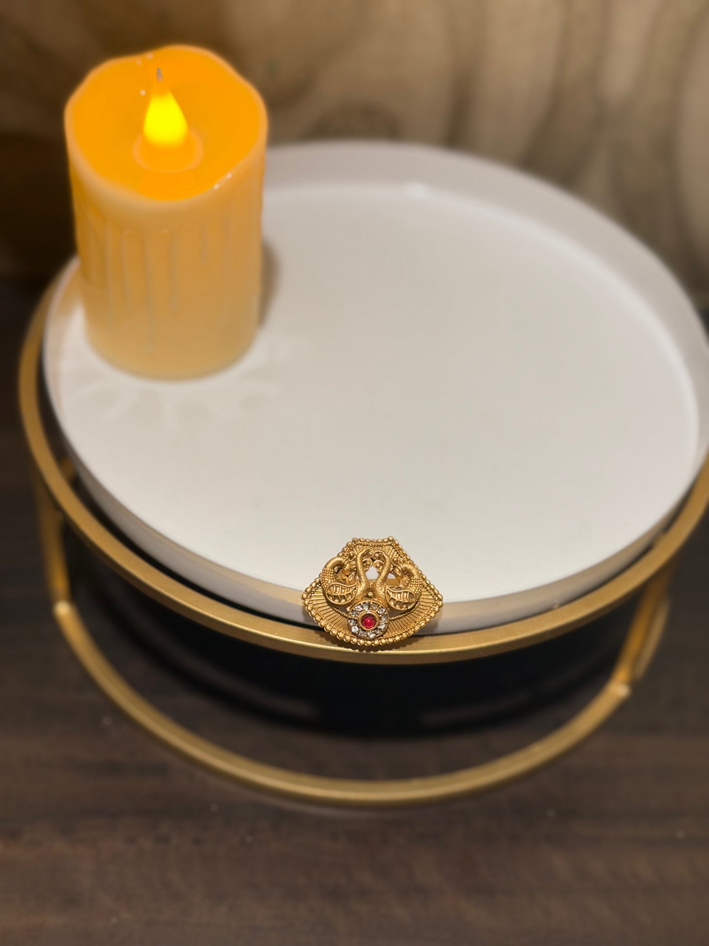 Mohini Gold Look Heritage Ring