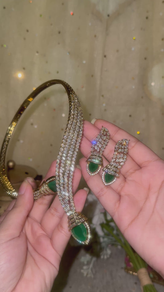 Neha AD Hasli Necklace set