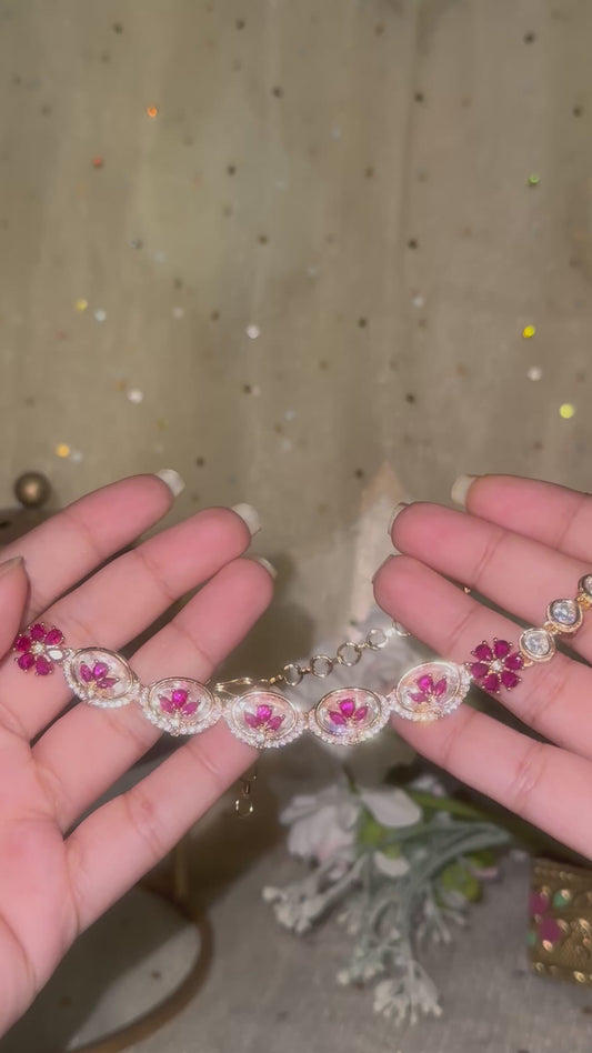 Gulaabo Moissanite Necklace Set