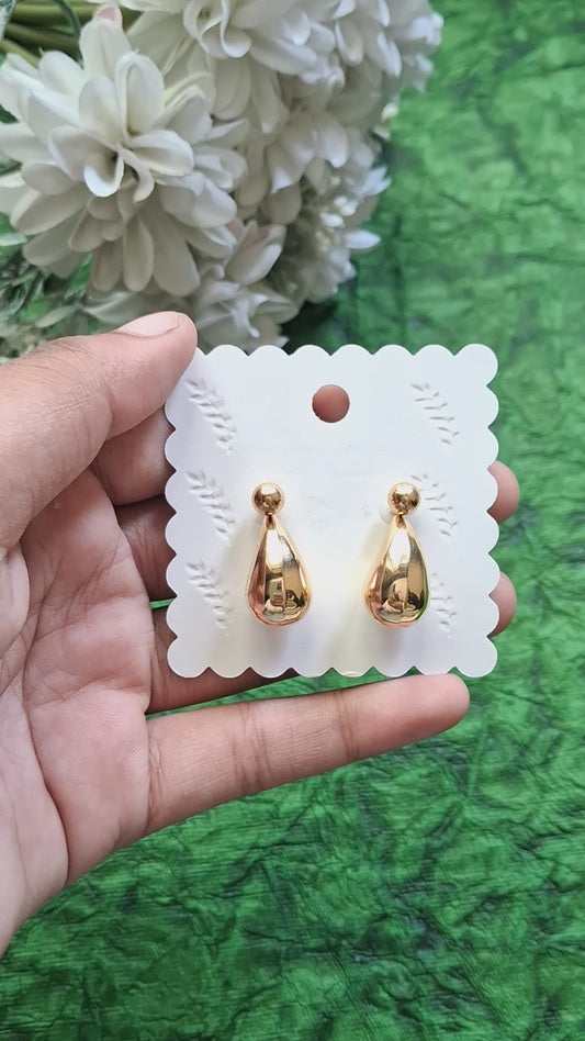 BallDrop solid Gold Anti Tarrnish Earrings